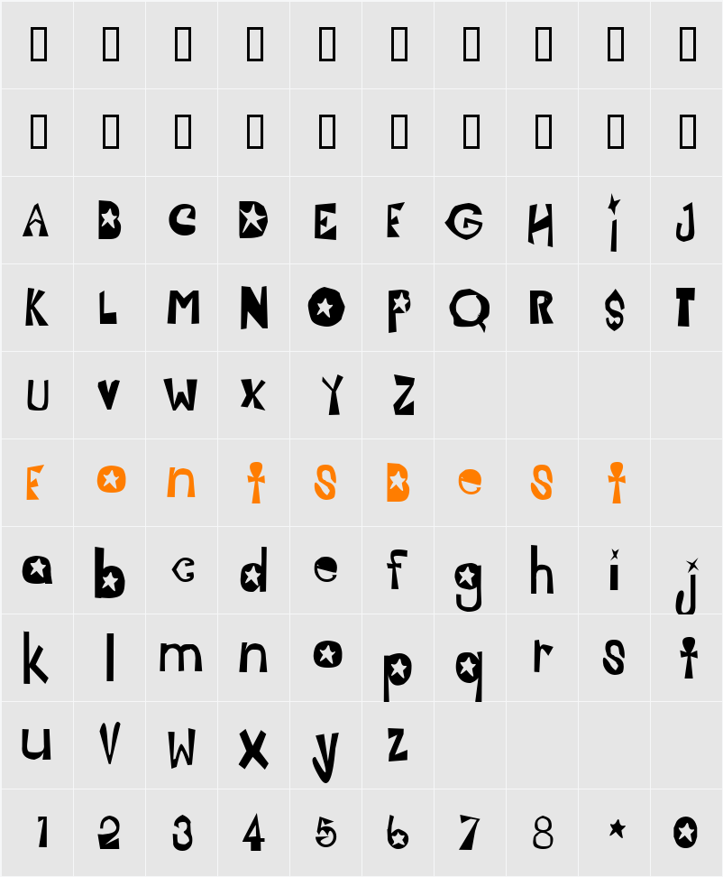 JI-Looked Character Map