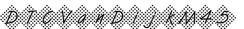 DTCVanDijkM45 Font Image