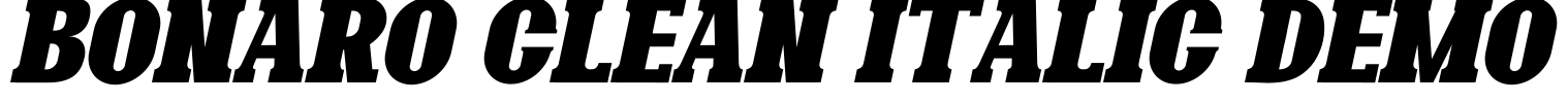 Bonaro Clean Italic Demo