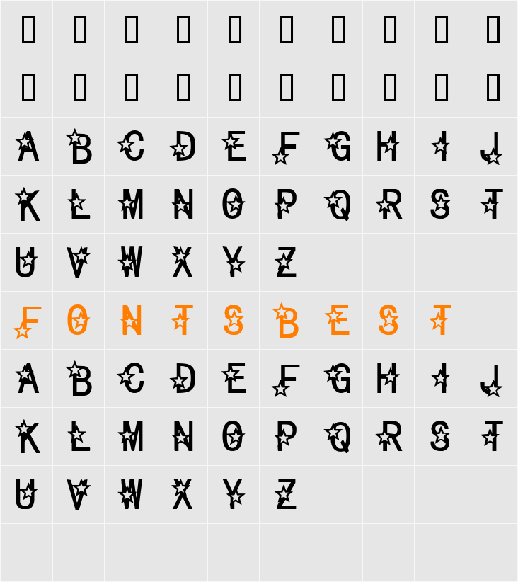 JI-Marina Character Map