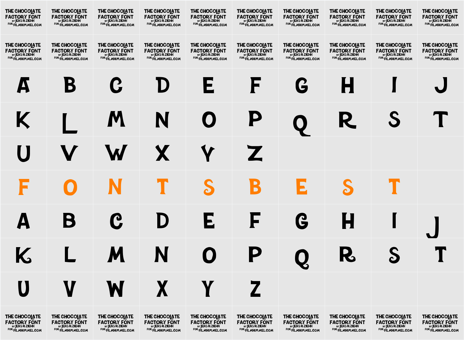 Chocolate Factory Character Map