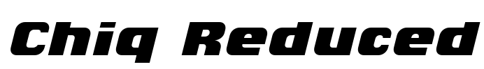 Chiq Reduced Font Image