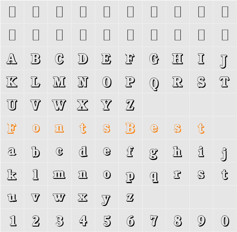 DanielBeckerShadow-ExtraBold Character Map