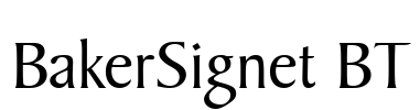 BakerSignet BT Font Image