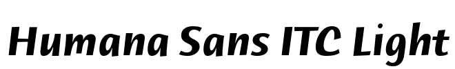 Humana Sans ITC Light