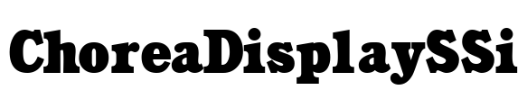 ChoreaDisplaySSi Font Image