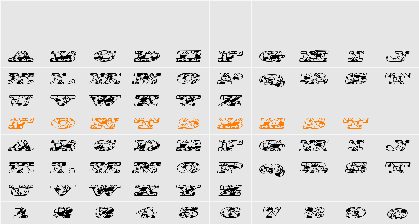 BigSpit Character Map