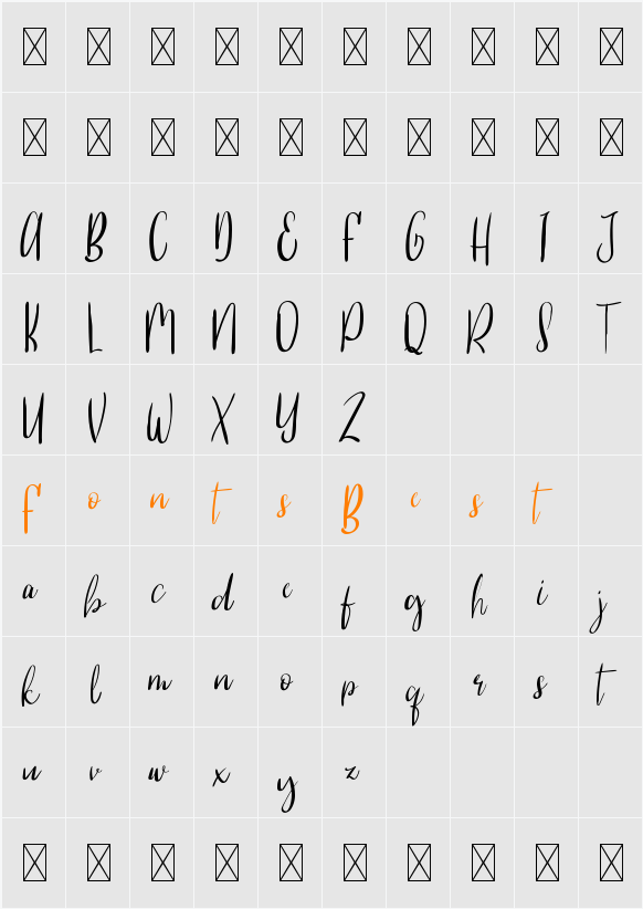 Because Of You Demo Character Map