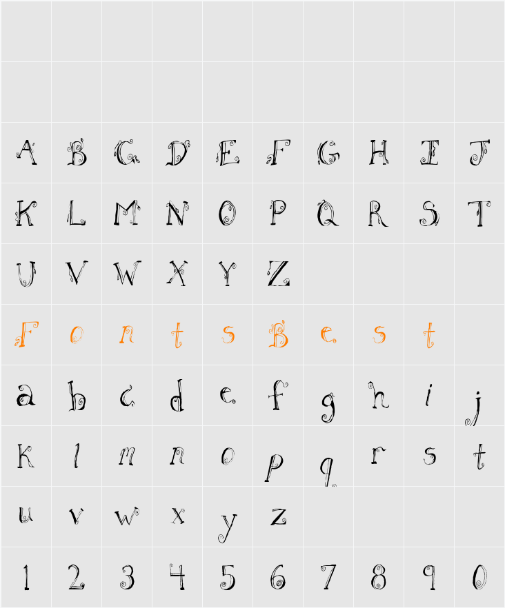 Fh_Letter Character Map