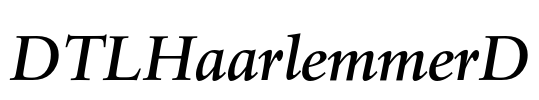 DTLHaarlemmerD Font Image