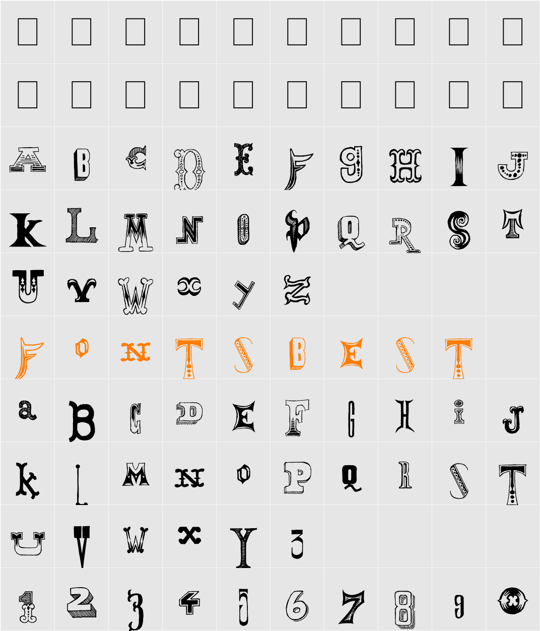 MoneyGoRound Character Map