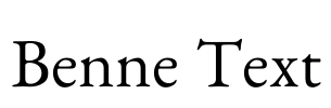 Benne Text Font Image