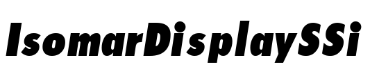 IsomarDisplaySSi Font Image