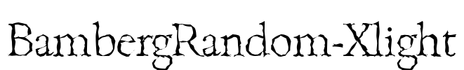 BambergRandom-Xlight Font Image