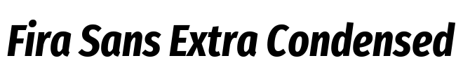 Fira Sans Extra Condensed Font Image