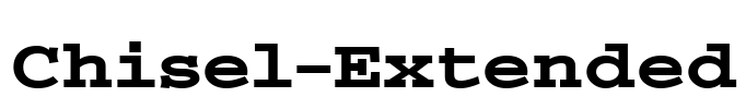 Chisel-Extended Font Image