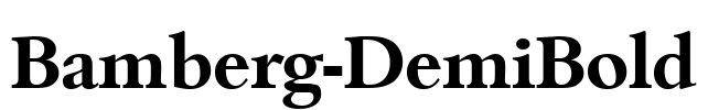 Bamberg-DemiBold Font Image