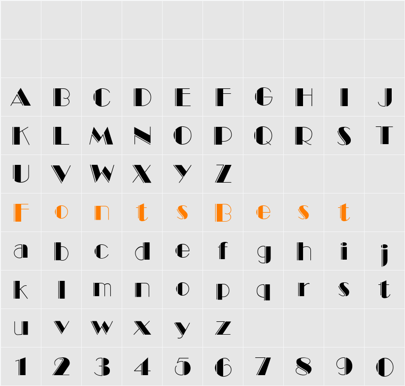 BalletEngraved Character Map