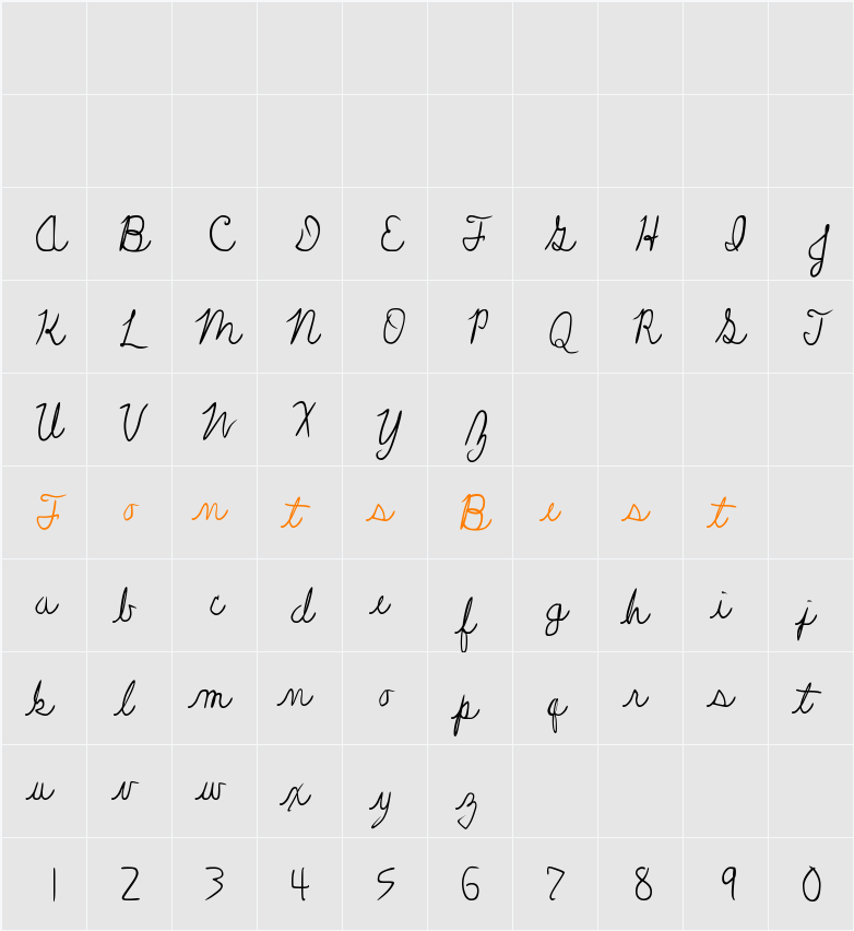 Farewell Character Map