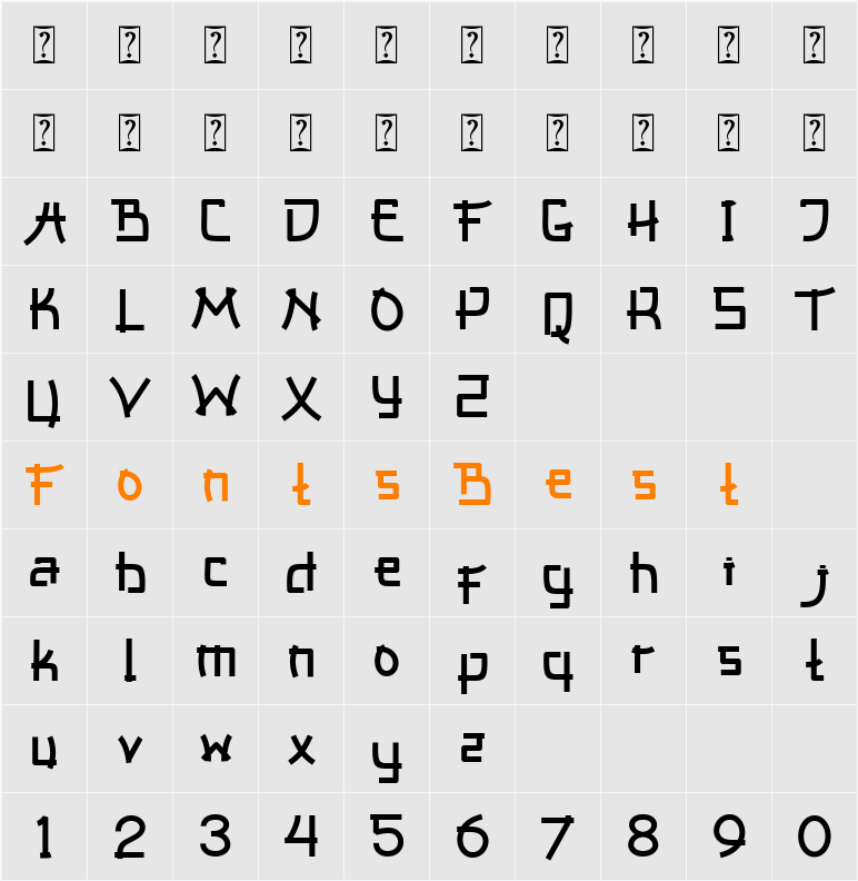 Asiana Character Map
