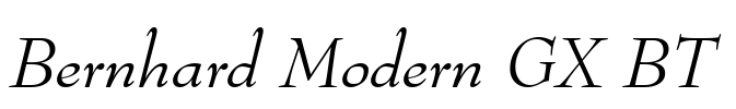 Bernhard Modern GX BT