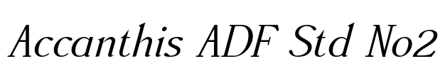 Accanthis ADF Std No2 Font Image
