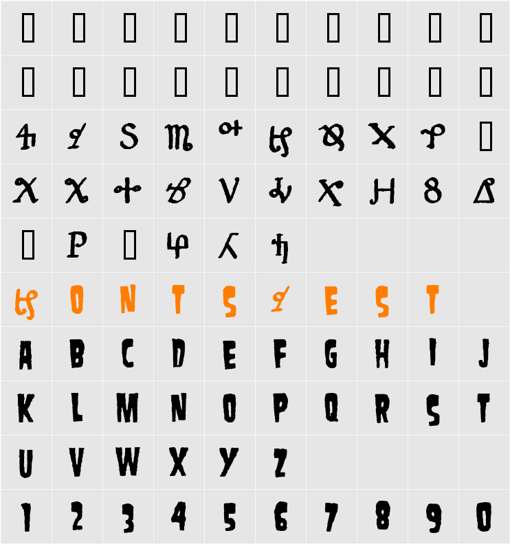Danzig 4p Character Map