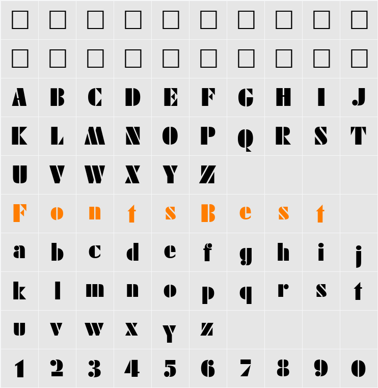 Army Black Character Map