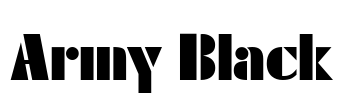 Army Black Font Image