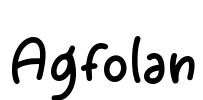Agfolan Font Image