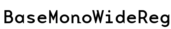 BaseMonoWideReg Font Image