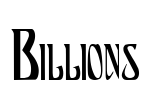 Billions Font Image