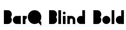 BarQ Blind Bold Font Image