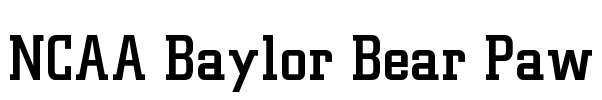 NCAA Baylor Bear Paw Font Image