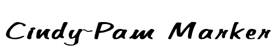 Cindy-Pam Marker Font Image