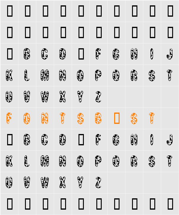 MooCowSW Character Map