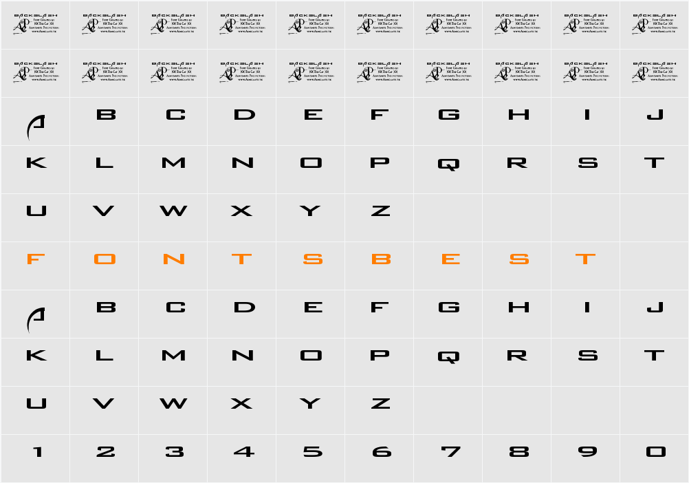 Backslash Character Map