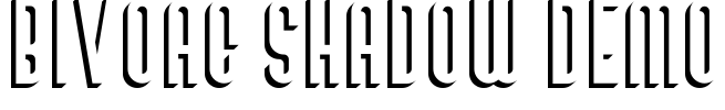 Bivoac Shadow Demo Font Image