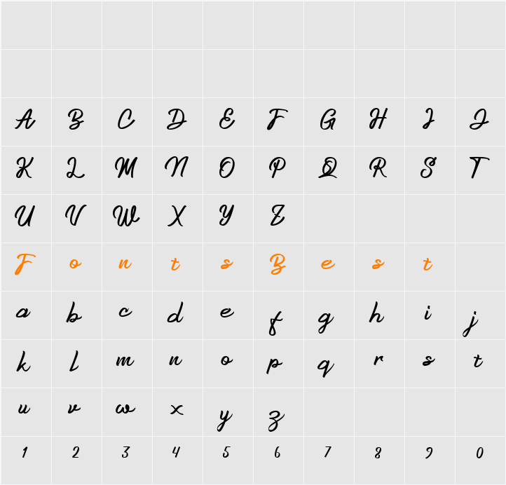 Anzim Character Map