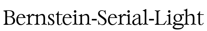 Bernstein-Serial-Light Font Image