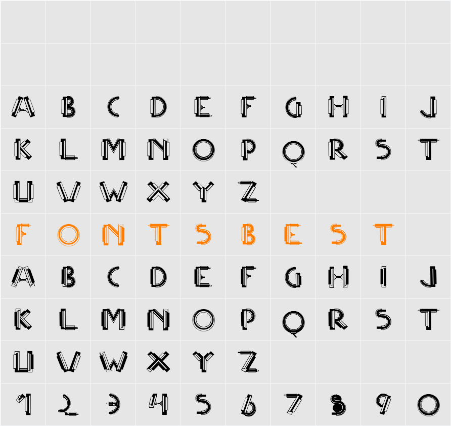 MultiCapsTwo Character Map