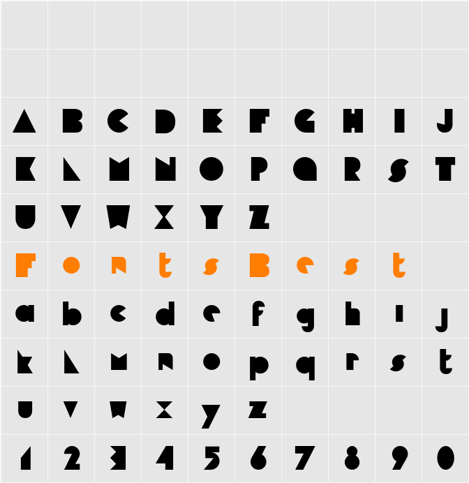 Cubop Character Map