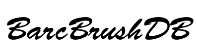 BarcBrushDB Font Image