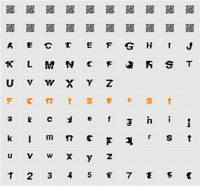 DangerZone Character Map