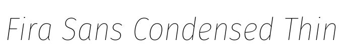 Fira Sans Condensed Thin Font Image