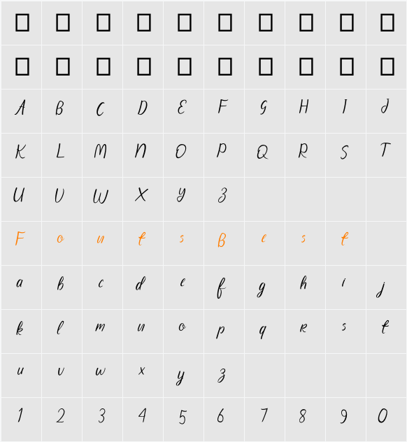 Akurasha Character Map