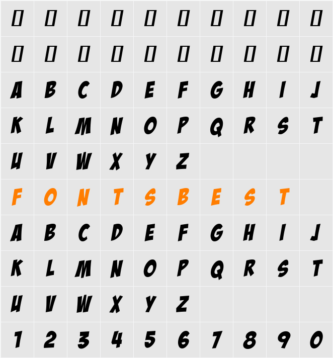 BadaBoom BB Character Map
