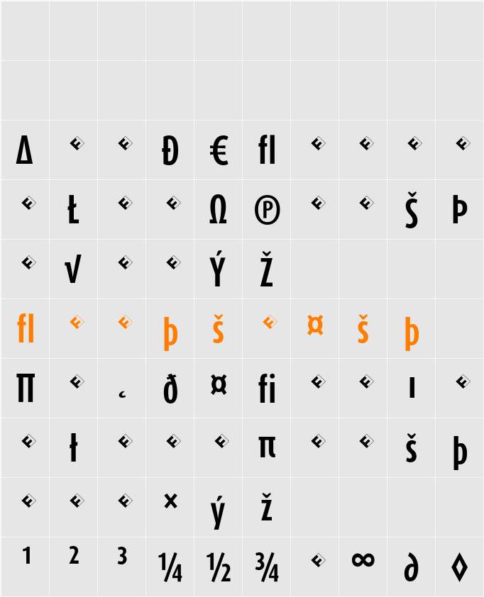 DaxCompact-BoldExpert Character Map