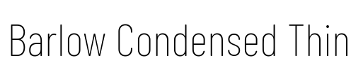 Barlow Condensed Thin Font Image