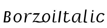 BorzoiItalic Font Image